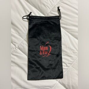 FREE or CLEARANCE NEW Adam & Eve Black Red Drawstring Velvet Silky Dust Bag